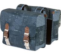 Basil Sacoche double Boheme indigo blue avec bandes réfléchissantes 35 litres, indigo