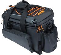 Basil Sacoche porte-bagages 'Miles XL Pro', Tarpaulin, 9-36 litres, noir/orange