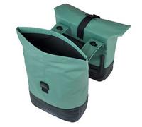 Basil – Sacoches doubles Cove Mik – 32 L – Vert/Silver Green/Noir