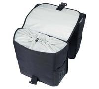 Basil Sacoches Go MIK Double 32 l – Imperméable, système MIK verrouillable – Noir