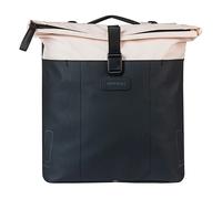 Basil Sacoche vélo Vive double – 28–35 l, plaque MIK, imperméable réfléchissante, blanc/noir