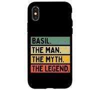 Basil The Man The Myth The Legend Citation personnalisée Amusante Coque pour iPhone X/XS