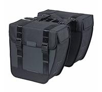 Basil Tour Waterproof MIK Sacoche Double Noir 28 l avec système MIK verrouillable Idéal pour Les Courses et Les randonnées