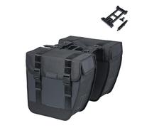 Basil Tour Waterproof MIK Sacoche Double Noir 28 l avec système MIK verrouillable Idéal pour Les Courses et Les randonnées