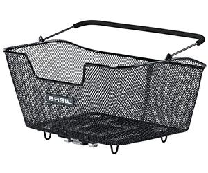 Basil Unisex - Adulto Base M Cesta per Bicicletta, Nero, 10 Kg