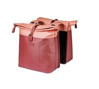 Basil – Double sacoche de vélo Vive – Étanche 28–35 L, réfléchissante, recyclée – Rouge/Noir