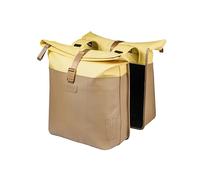 Basil Vive - Double Sacoche de vélo - Étanche - 28-35 l - Réfléchissante - en matériau recyclé - 30 x 14 x 38 cm - Jaune/Noir