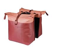 Basil Vive Porte-Bagages de vélo étanche 15-20 L avec Compartiment pour Ordinateur Portable réfléchissant en matériau recy rochets MIK Rouge/Noir 29 x 11 x 34 cm