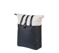 Basil Vive Sacoche de vélo individuelle pour Porte-Bagages, étanche, 15-20 l, avec Compartiment pour Ordinateur Portable, réfléchissant, en matériau recyclé, MIK Hooks, 29 x 11 x 34 cm, Blanc/Noir