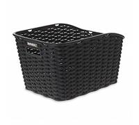 Basil Weave WP - Cestino Posteriore da Bicicletta, in Materiale Sintetico, Dimensioni 35 x 26 x 24 cm, Colore: Nero