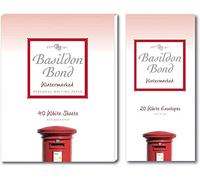 Basildon Bond No 3 Blanc papier de correspondance avec bloc-notes et enveloppes
