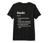 Basile Définition du nom Dictionnaire Amusant T-Shirt Haut de Gamme