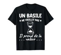 Basile Valeur | Anniversaire Humour Drôle Papa Père Prénom T-Shirt