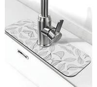 Basilic Thym, aneth et romarin - Tapis absorbant pour évier de cuisine, diatomite, protection contre les éclaboussures pour salle de bain et cuisine (38,1 x 14 cm)