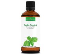 BASILIC TROPICAL BIO - 100mL - Huile Essentielle de Qualité Premium - 100% Pure, Naturelle, Garantie ChromaCert - Chémotypée et Intégrale - La Compagnie des Sens