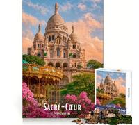 Basilique du Sacré-Cœur, Montmartre, Paris Puzzle Difficile de 1000 pièces pour Adultes, Jeu intellectuel, Moment de détente, découpe de qualité, Cadeau Exquis (50x75cm)