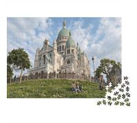 Basilique Sacré-Cœur ParisPuzzles 1000 Pièces en Carton pour Amateurs De Puzzles Relaxation Mentale Amusement par Temps De Pluie 38x26cm/1000pcs