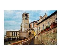 Basilique Saint-François d'Assise, Pérouse, Italie, Puzzle 1000 pièces, Jeu pour Adultes, Souvenir de Voyage, 38 x 52 cm