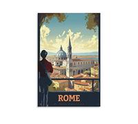 Basilique Saint-Pierre de Rome, affiches de voyage vintage, paysage, art mural, impression sur toile, affiche d'art moderne, décoration de chambre familiale, 30 x 40 cm
