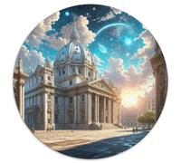Basilique Saint-Pierre, Italie 1000 Pièces Puzzle bâtiment Circulaire pour Enfants Cadeaux Jeu D'Intelligence De l'art De La DécoRat ION Moderne 1000pcs (67.5x67.5cm)
