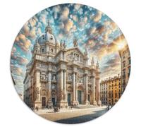 Basilique Saint-Pierre, Italie 1000 Pièces Puzzle bâtiment Puzzles Ronds pour Enfants Décompression Jeu D'Intelligence De l'art De La DécoRat ION Moderne 1000pcs (67.5x67.5cm)