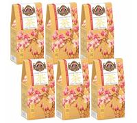 BASILUR Chinese Green Tea - Thé vert chinois en feuilles avec une touche de lait, au goût délicat et crémeux 100g (x6)