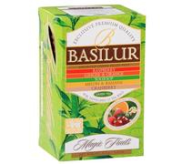 BASILUR Fruit Infusions - Thé vert fruité, 5 saveurs en sachets 25 x 1,5 g (x1)