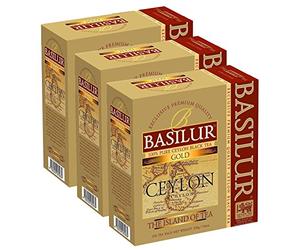 |Basilur || Island of Tea Collection || 100% Pure Ceylon Black Tea ||100 Teabags String & Tag || Non GMO || All Natural || Garden Fresh & Antioxidant Rich || (Pack of 3)|