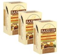 BASILUR Leaf of Ceylon - Thé noir en feuilles en sachets 25 x 2 g (x3)