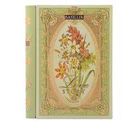 Basilur Pure Ceylon Green leaf tea with sufflower, cornflower "Love Story Volume #1" in metal caddy, 100 gr