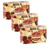 BASILUR SWEET CHERRY Thé noir ceylanais en sachets, dans une boîte décorative 20x2 g (x3)
