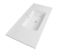 BASIN BRAUER Starfall - 100x46x2cm - trop-plein - 1 lavabo - 1 trou de robinet - céramique - brillant blanc WT-ST1001HW