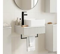 vidaXL Lavabo mural en bois d'ingénierie – Montage mural