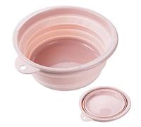 Basin de lavage pliable à 9, 8 pouces de diamètre..Bol d'évier en plastique portable avec crochet, cuve à plat pliable pour le camping, trempage des pieds, lavage cuisine, nettoyage la blan