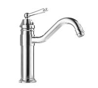 Basin Faucet All-Copper Antique Hot and Cold Water heightened Single-Hole countertop Basin Retro Faucet, Electroplating Low