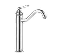 Basin Faucet Full Copper Antique Hot and Cold Water heightened Single-Hole countertop Basin Retro Faucet, Electroplating High