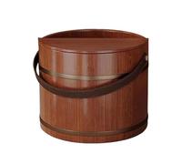 Basin for Soaking Feet - Massaging Reusable with Lid | Wooden Foot Bath Soak Tub Home Bathroom Bedroom Dorm Apartment Spa Center Hands Washing Sauna Laundry