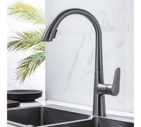Basin Hot and Cold Water, 360° Swivel spout Faucet, Single Lever Pull Out Mixer Tap for Bathroom Sink,White