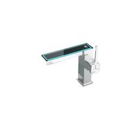 Basin léger LED Smart Electricity Digital Display Bathroom Washbasin Hot and Cold Water Mixing Robinet Kitchen ticar Faucet (Couleur: Gold)