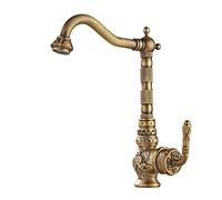 Basin Retro, with 360° Swivel spout, Brass Sink Faucet Hot and Cold Water, Mixer Tap for Bathroom Vintage