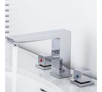 Basin Tap de mixage Tap à 3 trous Tap de bassin pour salles de bains à double levier Évier de salle de bain Taps en laiton à trois trous Chrome chaud et froid fabriqué en Chine Beauty Comes