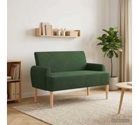 Basinlix Canapé 2 places avec piqûre à boutons - Vert jungle - 116 x 67 x 81 cm - Moderne - Avec banc rembourré - Pour salon, chambre à coucher, balcon et terrasse - Cadre en bois durable - Assise