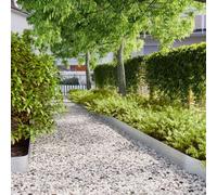 Basinlix Lot de 10 bordures de pelouse - 15 x 103 cm - En acier galvanisé - Bordure de jardin et bordure de parterre avec profil de bordure flexible pour pelouse, chemins, jardin avant et paillis