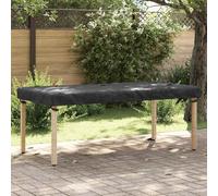 Basinlix Nappe en tissu noir uni - 202 x 92 x 15 cm - Protection imperméable pour meubles de jardin, terrasse, balcon, extérieur, salon de salon, canapé, table, chaise, banc, fauteuil, chaise longue