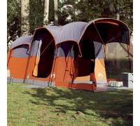 Basinlix Tente familiale tunnel verte imperméable avec entrée et auvent amovible, polyester avec revêtement PU, 610 x 244 x, connexion E, ventilation et coupe-vent pour camping, extérieur