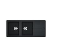 Basis évier Fraganit - BFG 621 - Dimensions : 1160 x 500mm - Coloris : Onyx - 2 cuves - 1 égouttoir