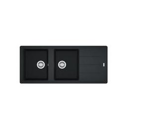 Basis évier Fraganit - BFG 621 - Dimensions : 1160 x 500mm - Coloris : Onyx - 2 cuves - 1 égouttoir