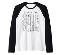 Basiste Bassist Instrument Musicien Vintage Brevet Manche Raglan