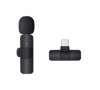 Basix 2.4G Microphone Lavalier Sans Fil Portable Audio Vidéo Enregistrement Mini Micro Pour Iphone Android Diffusion En Direct Téléphone De Jeu.Type-C 1Drag1-K1.