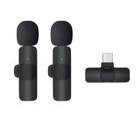 Basix 2.4G Microphone Lavalier Sans Fil Portable Audio Vidéo Enregistrement Mini Micro Pour Iphone Android Diffusion En Direct Téléphone De Jeu.Type-C 1Drag2-K1.